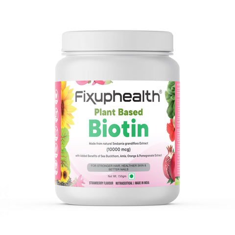 Plant based Biotin Supplement Powder Strawberry Flavour