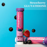 Glutathione Vitamin C Aloe Vera Berry and Grapeseed Extract Effervescent Tablets Strawberry Flavour