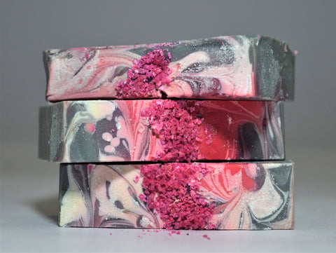 Charcoal Raspberry Soap