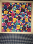 Paper flowers in a shadow box