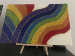 Rainbow themed walldecor  cum Side table