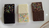 Mini Chocolate Bars with Sprinkles