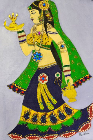 Meenakari painting by Haritha