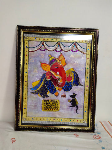 Ganesh-Meenakari Art by Haritha