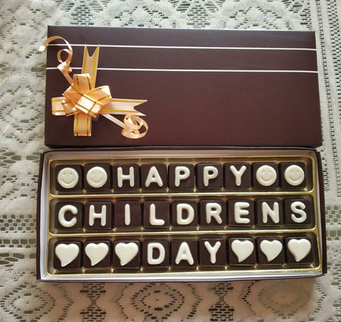 Children's Day Three line message chocolate
